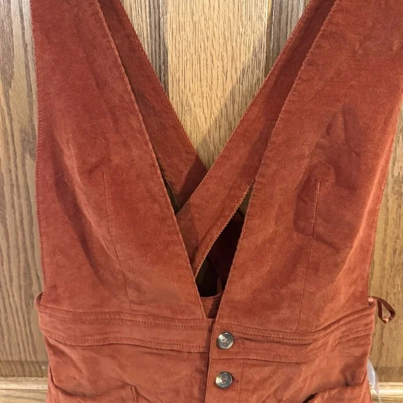 Free People Corduroy Old School Love Corduroy Jumper Skirt Dress. Size 8 - Picture 5 of 12